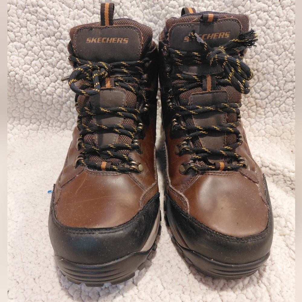 Skecher Relment Traven Hiking Boot Men's Sz 9 Brown Waterproof Chukka Shoe 65529